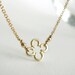 Delicate Gold Clover Necklace / Four Leaf Clover Necklace / Quatrefoil Necklace / Simple Gold Necklace