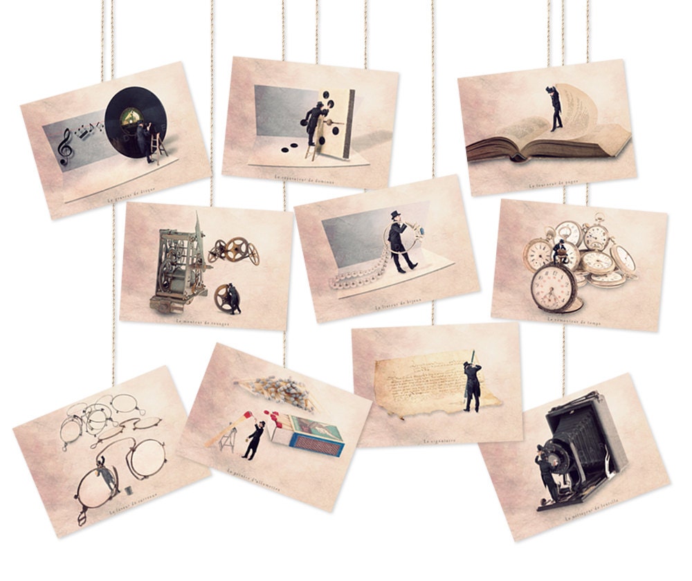 Fine Art Photography , Fun postcards, Sets of postcards, Steampunk print, Postcard set, Postcard collection,6x4(10x15cm)