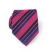 Necktie Mens Tie - French Pink and Blue Striped Silk Tie