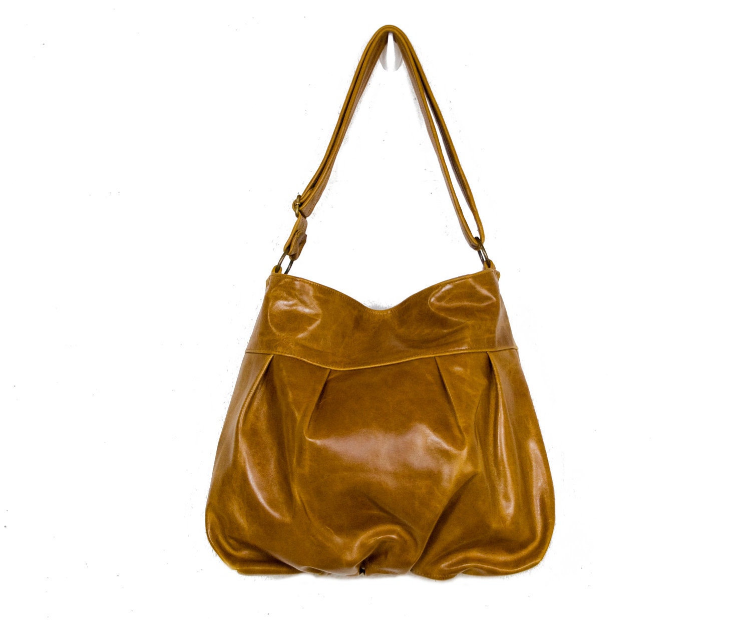 Baby Ruche Bag in Honey Brown Leather - Made to Order