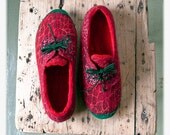 women Animal print felted derby shoes