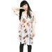 Vintage sheer cream floral tunic Small / Medium