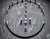 DISCORD-leather and silver necklace