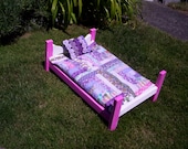 Doll Bed, American Girl Doll Bed with quilt and pillow