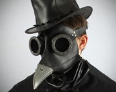Steampunk Plague Doctor Mask in black "Ichabod" - TomBanwell