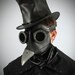 Steampunk Plague Doctor Mask in black "Ichabod"