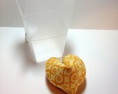 Fabric Fortune Cookie.  Gift or favor.  Personalized.  Yellow.