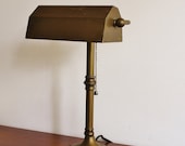 Vintage bronze bankers lamp from High Street Market on Etsy