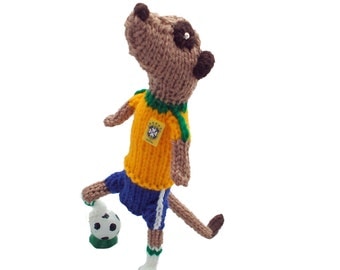 Football Meerkat Soccer player Choose your team handmade in the UK