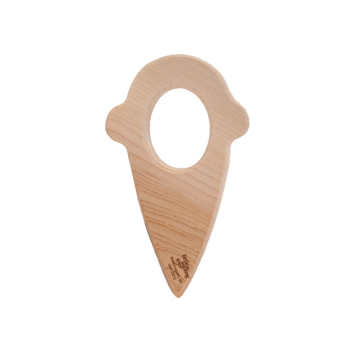 Wood Toy Ice Cream Cone Wooden Teether baby toy