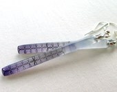 Lavender Rhapsody earrings, super skinny earrings, ultra modern, concentric circles, gifts for her , gifts under 25