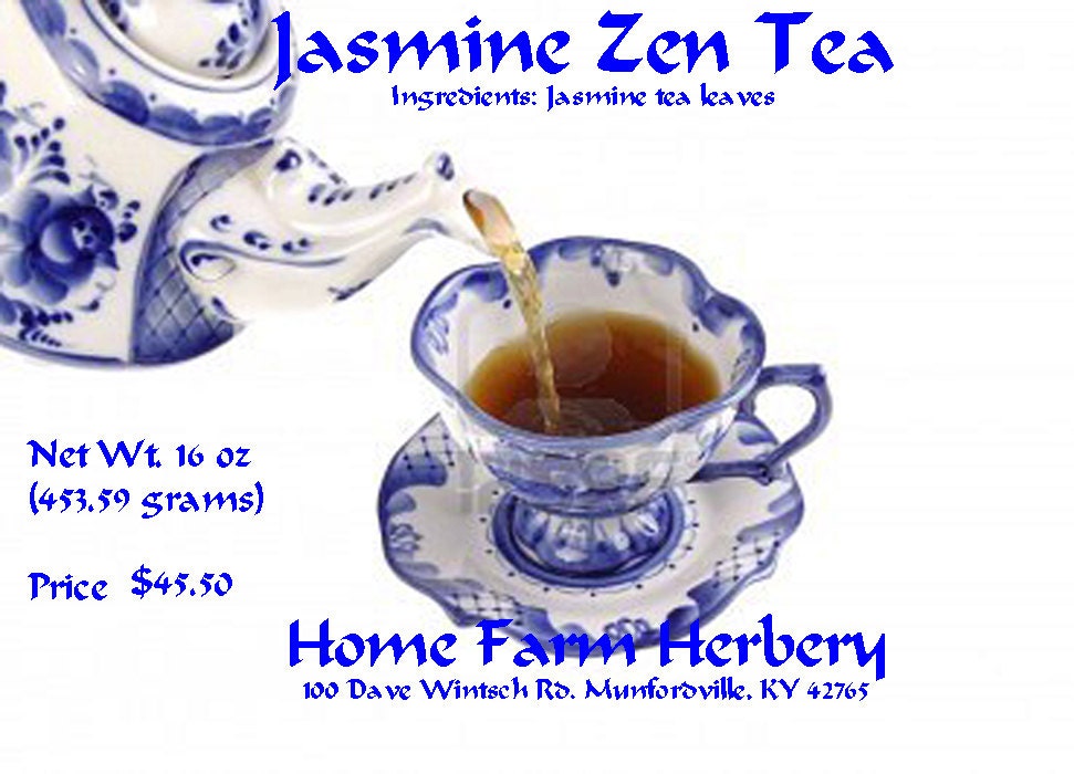 Jasmine Zen Tea 16 oz. shipped free within USA