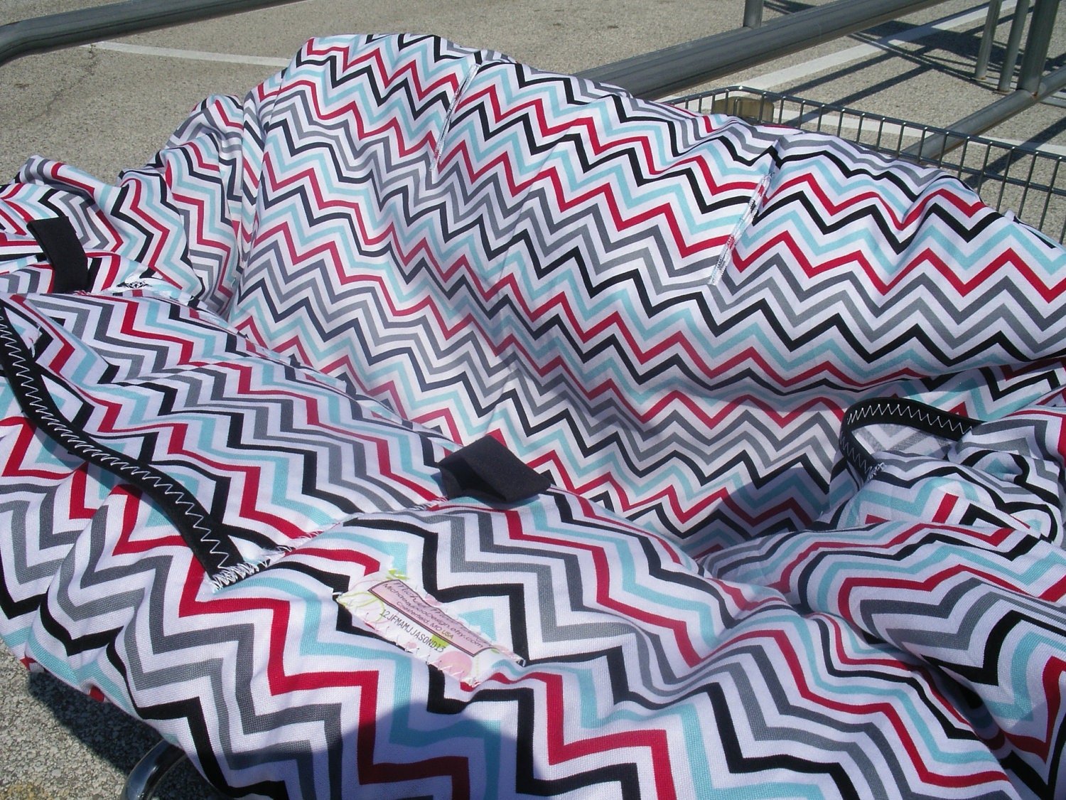 Shopping Cart cover  for boy or girl.....CHEVRON in CELEBRATION