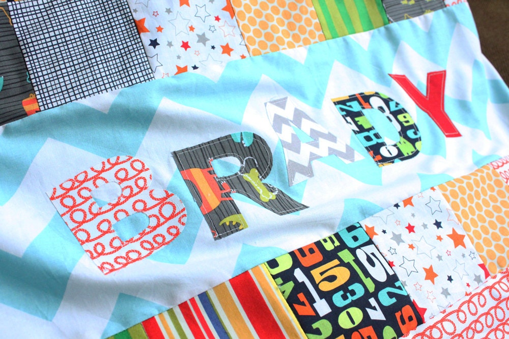 CUSTOM PERSONALIZED - patchwork throw blanket