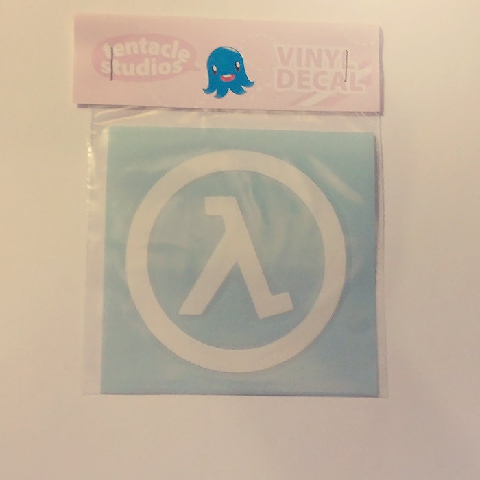 Half-Life inspired White Vinyl Decal