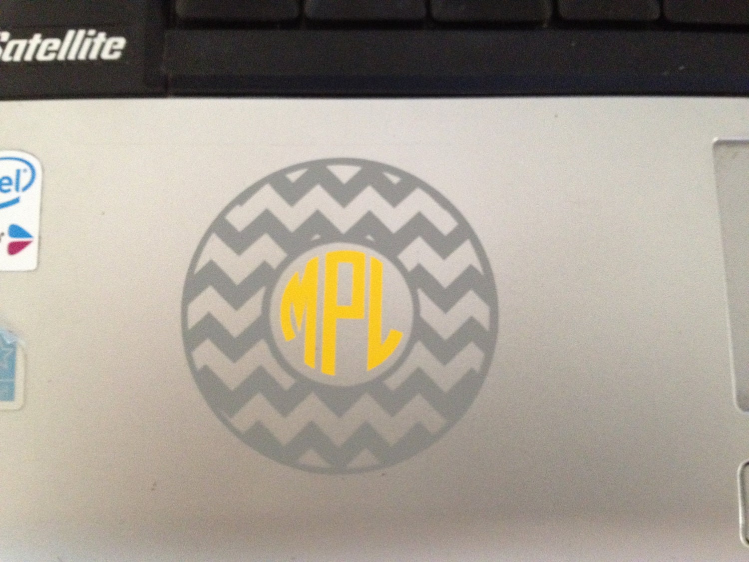 Chevron Monogram Decal 3" sticker