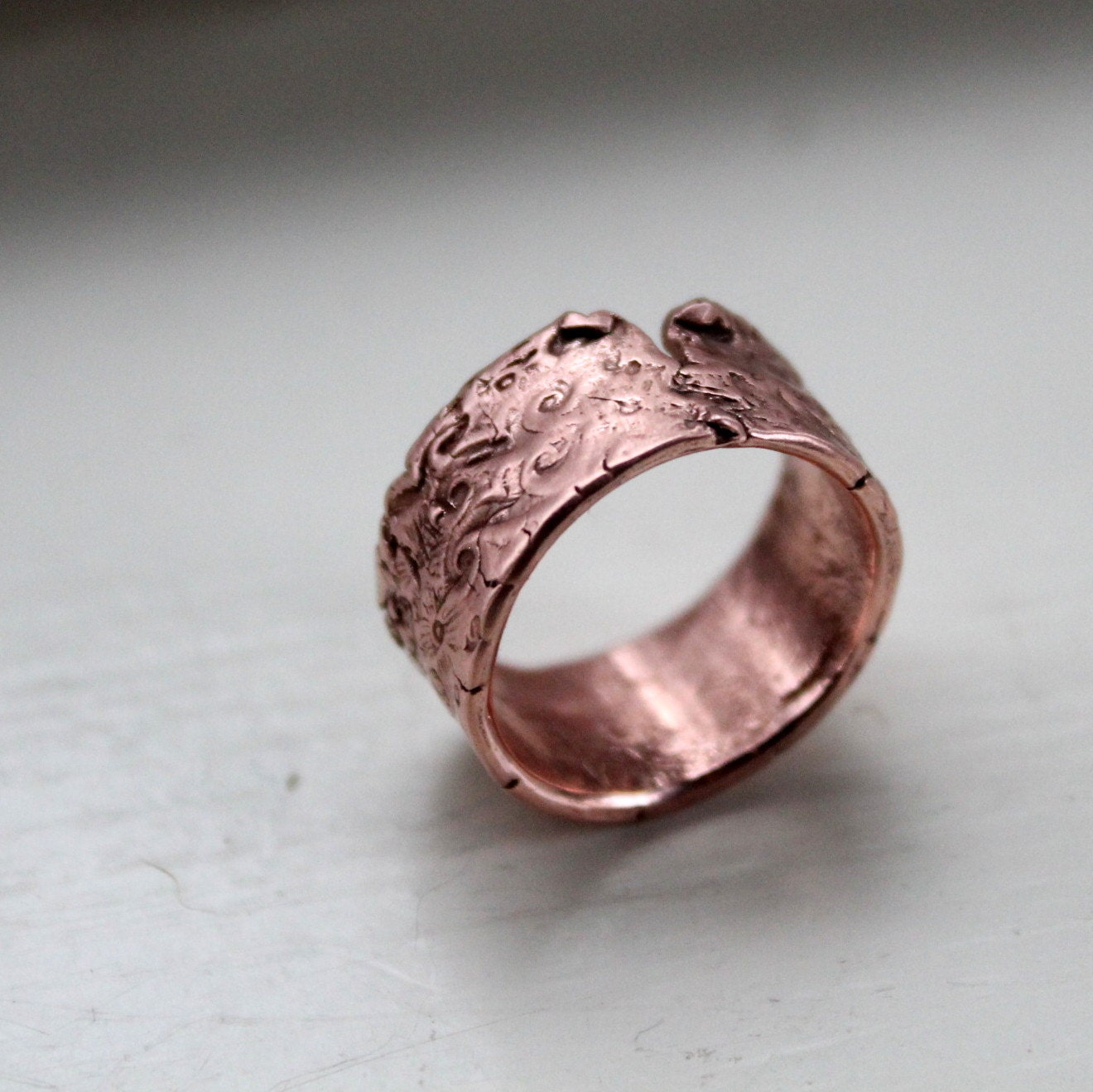 Rustic Distressed Copper Band - Ready to Ship Size 5 OOAK