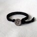 BLACK CRYSTALS - Button Wrap Bracelet - 1x wrap, Swarovski crystals