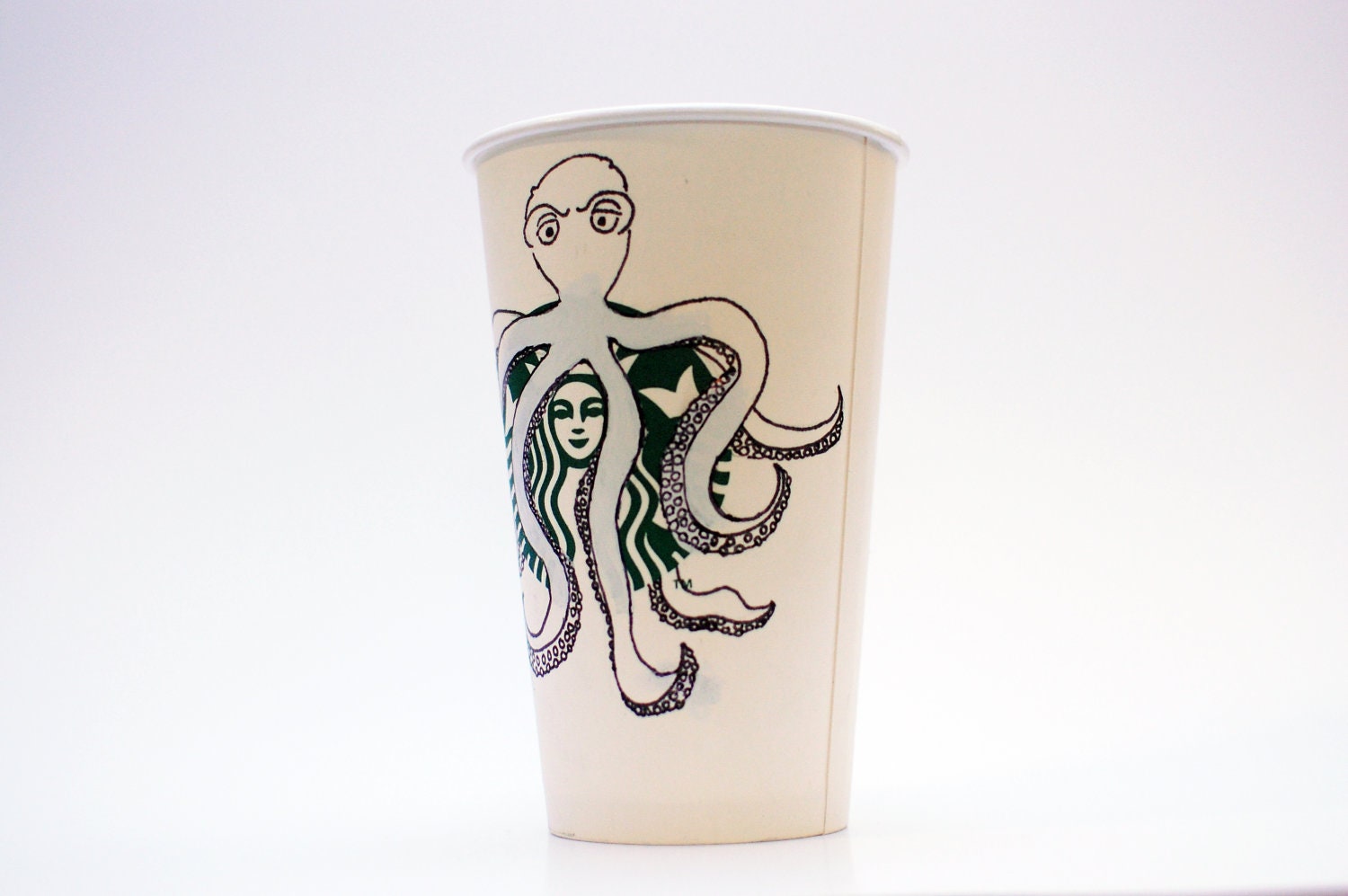 Octopus Doodled Starbucks Cup