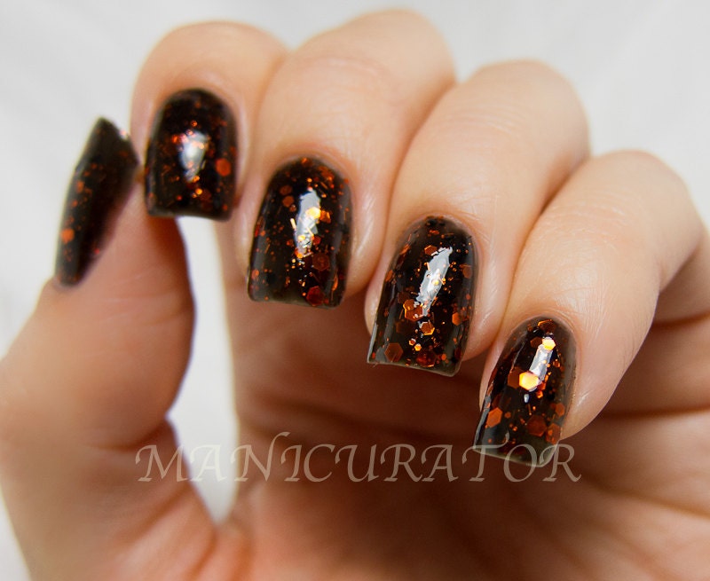 Jack Nail Polish - Halloween Nail Polish in Orange and Black- 0.5 oz Full Sized Bottle