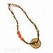 Asymmetrical Unakite and Coral Multi Strand Necklace