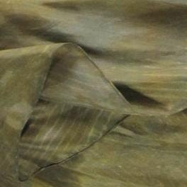 Silk Scarf - Hand Dyed - Yellow Gold, Charcoal Gray Brown, Shibori