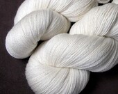 Lace Yarn Superfine Merino and Silk with Silver Glimmer - Here Comes the Bride, 870 yards