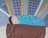 Nativity - Textile Collage Art - Modern Art