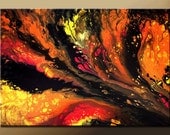 Abstract Canvas Art Painting 36x24 Original Modern Contemporary Art by Destiny Womack - dWo - Fires Within - wostudios