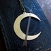 Luna . Victorian Inspired Crescent Moon and Arrow Necklace