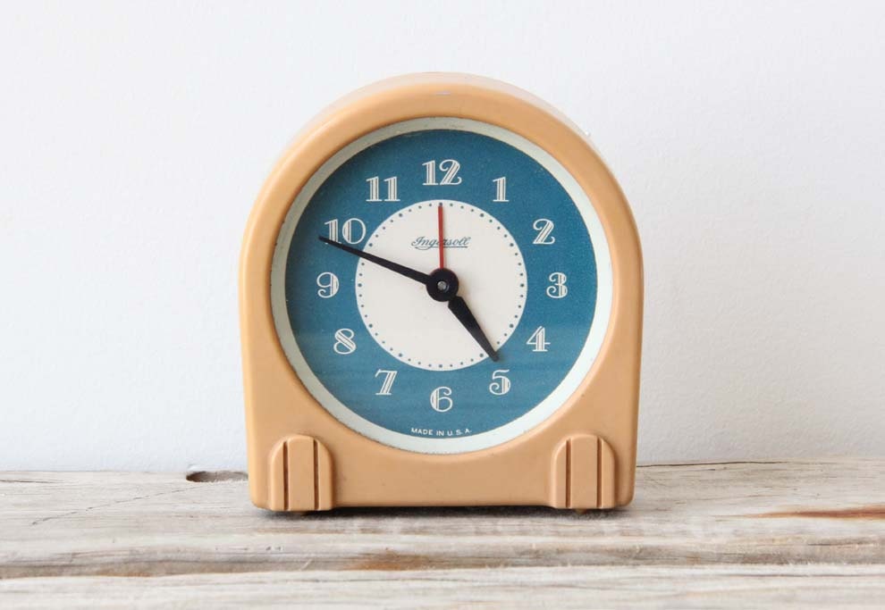 Ingersoll Art Deco Celluloid Table Clock