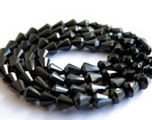 AAA Black Spinel Gemstone Faceted drop 4mm, Full Strand Wholesale