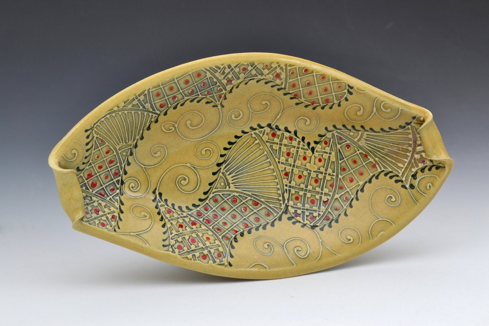 Intricate Serving Platter Bowl