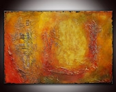 Abstract Textured Sculpted Original Painting by Andrada - Heavy Textured - Mixed media painting