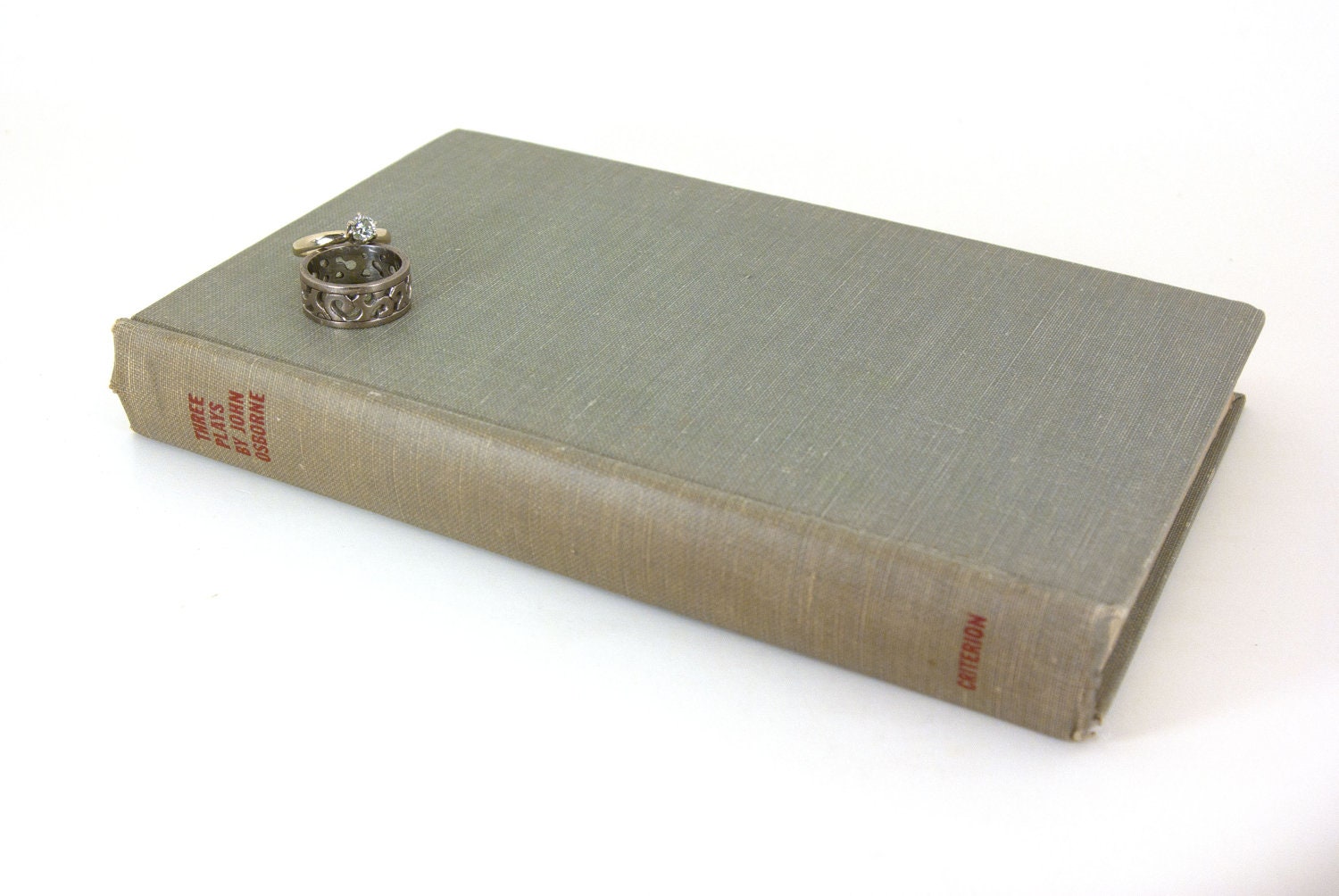 Wedding - Vintage Hollow Book Safe with Heart - Three Plays - christmasinjuly