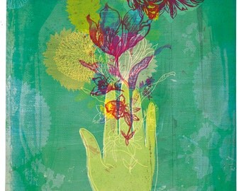 The Gift - archival art print - A4 Sweet William illustration
