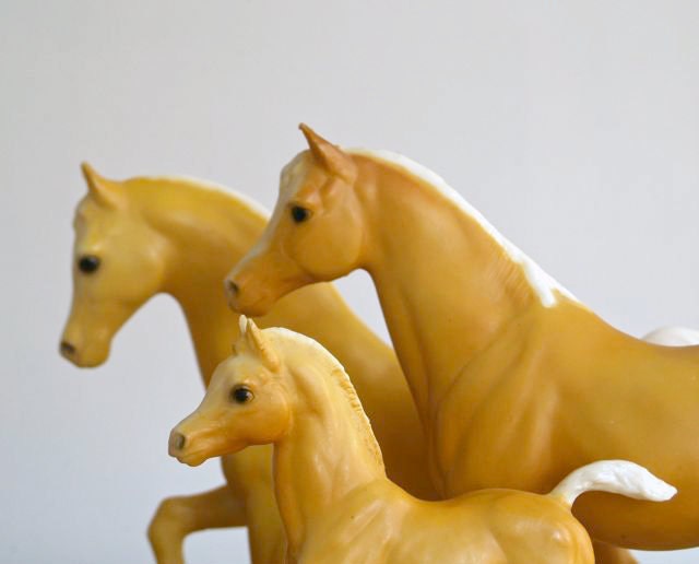 Vintage Breyer Arabian Palomino Family of Horses