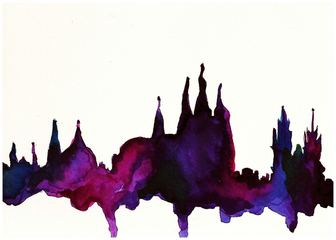 Prague Watercolor 8x10 Print