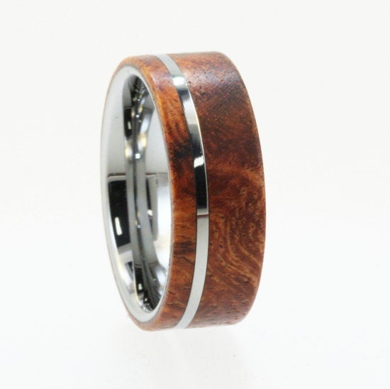 Mens Tungsten Wedding Rings / Tungsten Ring Wedding Band / Wood Ring / Exotic Hard Wood - New1001