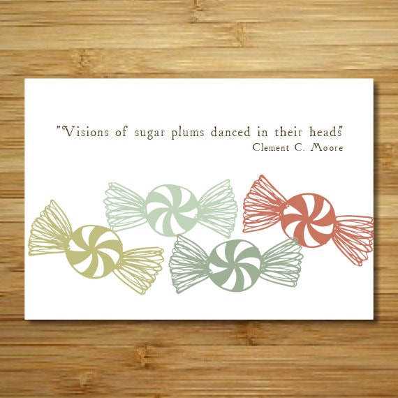Custom Sugar Plum Holiday Cards // Set of 25 - kelpdesigns