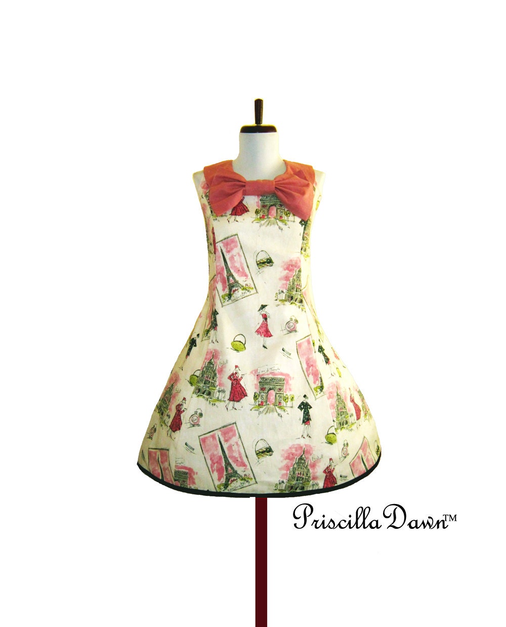 Half off Sale Little Posh French Bow Dress Custom in your size.