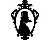 The Fox Gentleman Silhouette Art Print