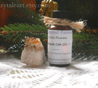 Black Cat Oil Large 1oz Bottle Ritual Spell - Reversing Bad Luck - Draw Money & Love - Hex Breaking - Goddess Bast