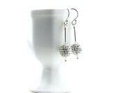 Crystal Disco Ball Earrings, Handcrafted Crystal & Sterling Silver Dangle Earrings, Handmade Rhinestone Drop Earrings