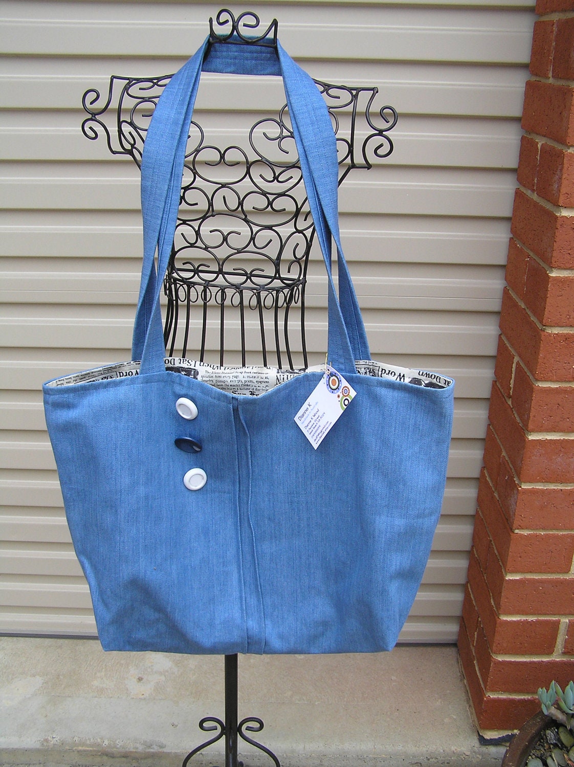 LARGE TOTE  Light Blue Denim  (457)