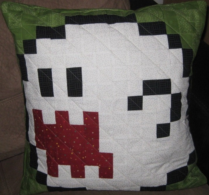 Boo Quilted Pillow Cover