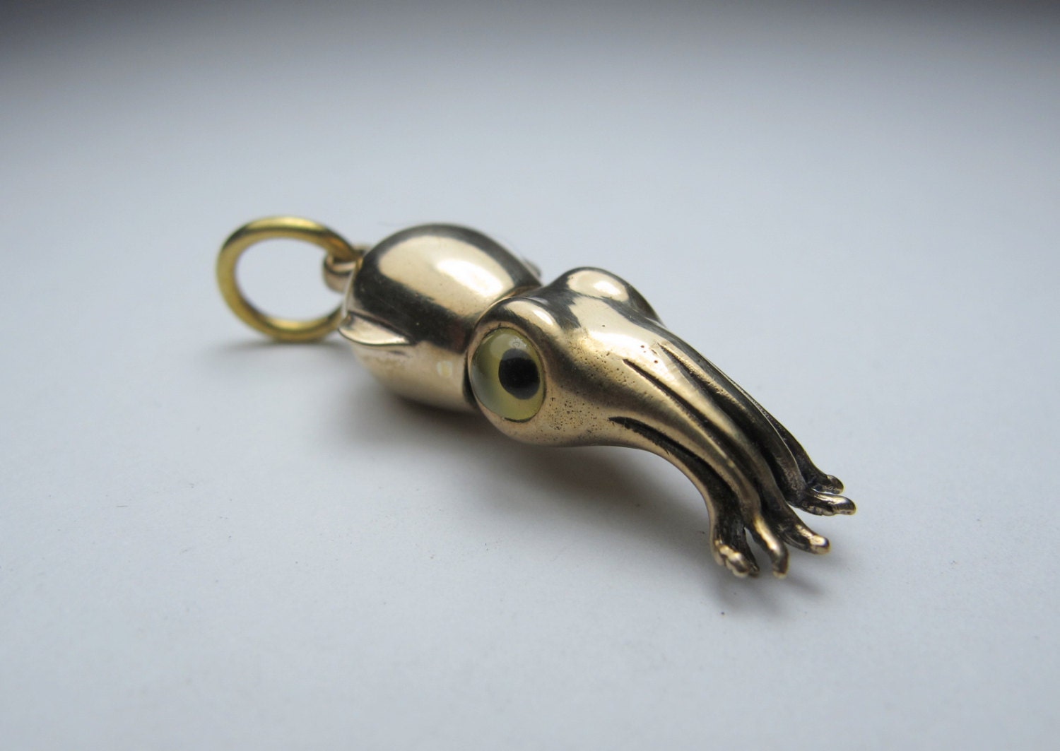 SQUID jewelry solid brass squid cthulu necklace nautical jewelry