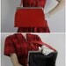 Vintage 60s Purse . Red Vinyl . Vegan . Hand Bag . Silver Metal Frame . 1960s