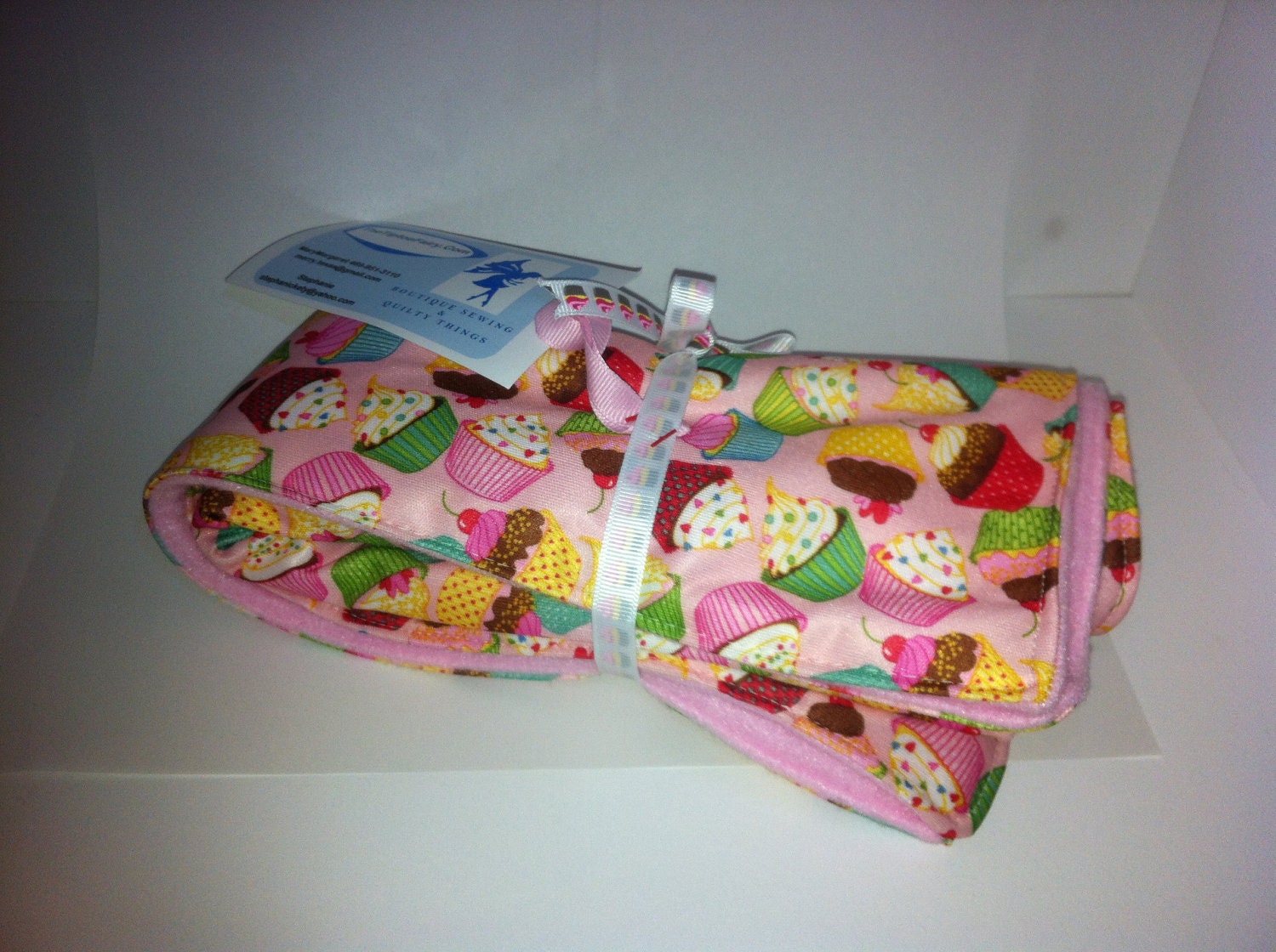 Pink Cupcake Baby Girl Changing Pad - Waterproof PUL