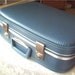 Makeup Overnight Train Case Blue Holiday Luggage Travel Vanity